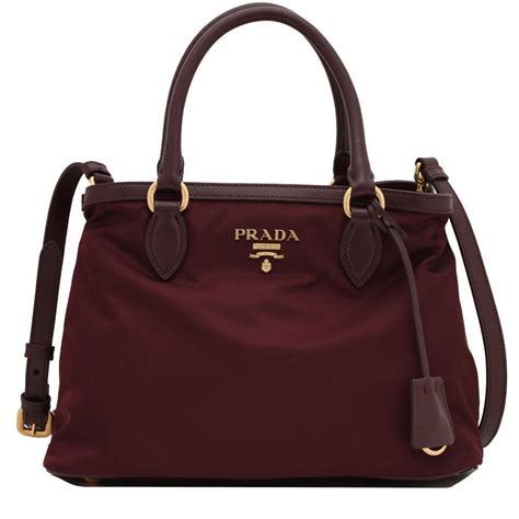 Prada PRADA 1BH097 TESSUTO SMALTO Nylon Handbag 